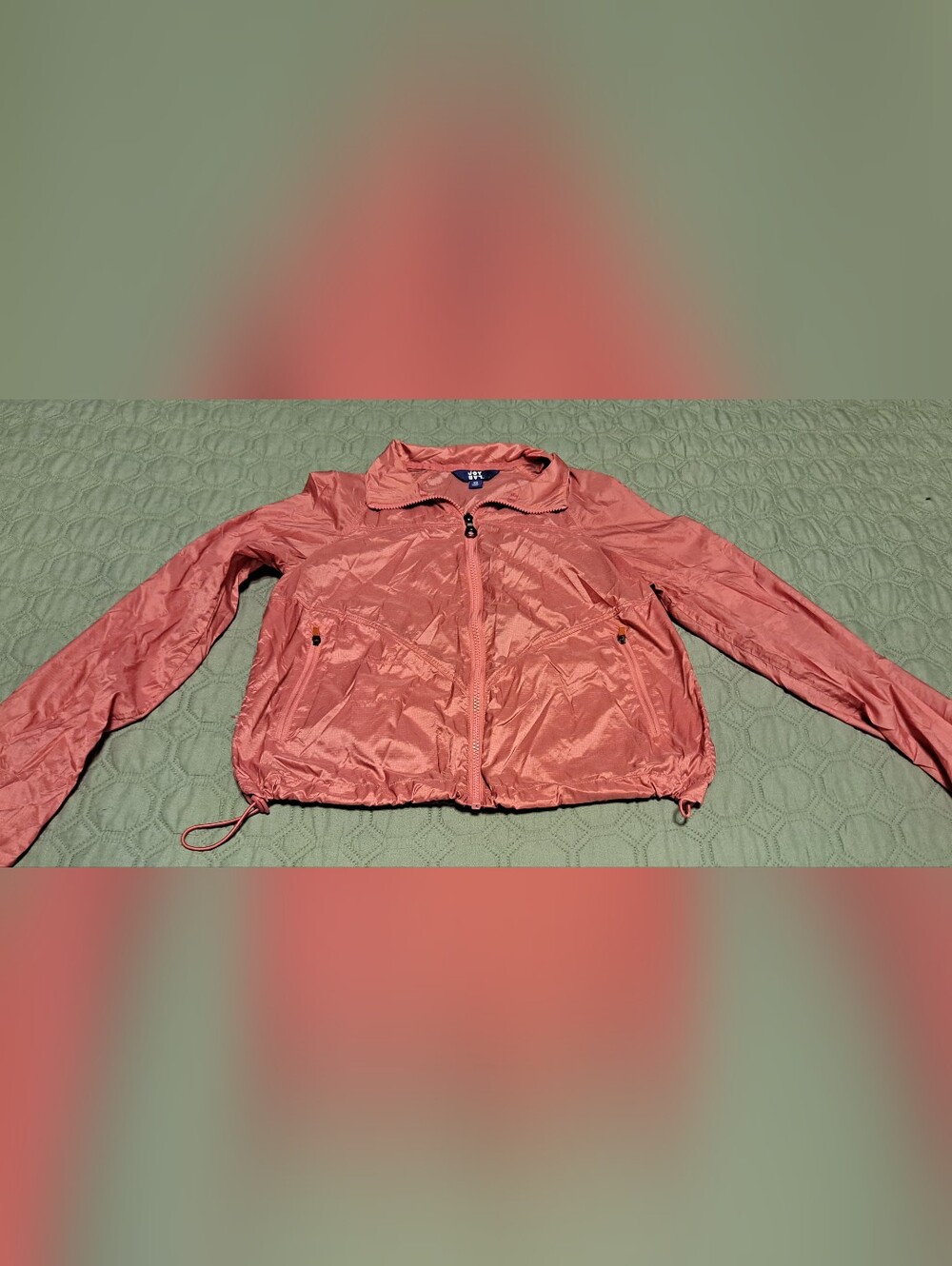 Pretty Pink Lightweight Windbreaker Jacket - Women Sz XS